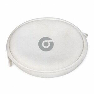 Beats by Dre White Soft Shell Zippered Headphone Carrying Case Pouch Logo